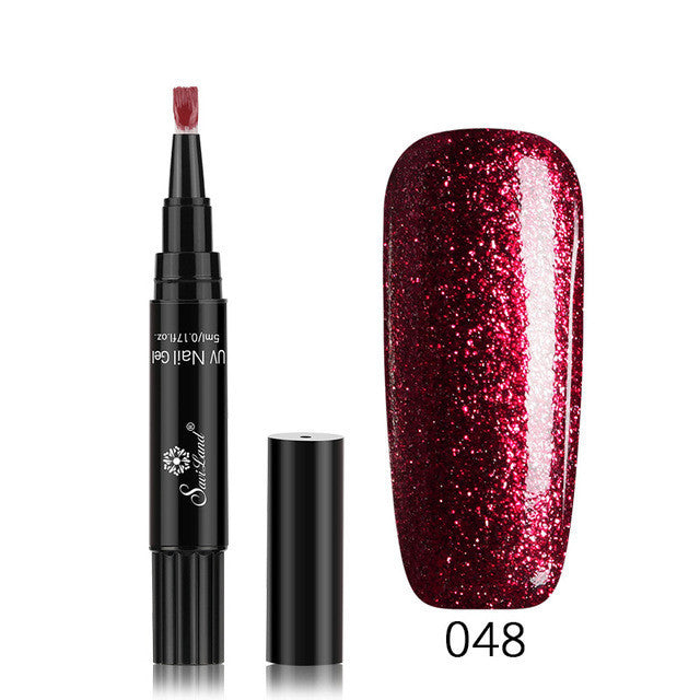 3 In 1 Gel Nail Varnish Pen Glitter One Step Nail Art Gel Polish Hybrid 3 In 1 Gel Nail Varnish Pen Glitter One Step Nail Art Gel Polish Hybrid